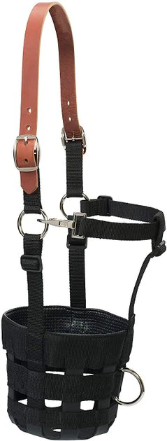 Weaver Leather Horse Grazing Muzzle, Black, Large 3 Weaver Leather Horse Grazing Muzzle, Black, Large