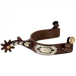 Weaver Leather Engraved German Silver Trim Men's Spurs