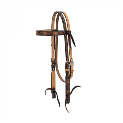 Weaver Leather Cross Floral Tooled Horse Browband Headstall