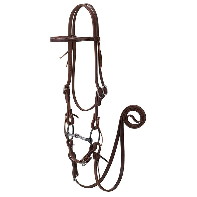 Weaver Leather Working Tack Horse Bridle & Ring Snaffle Mouth Bit 3 Weaver Leather Working Tack Horse Bridle & Ring Snaffle Mouth Bit