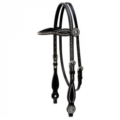 Weaver Leather Back in Black Horse Headstall