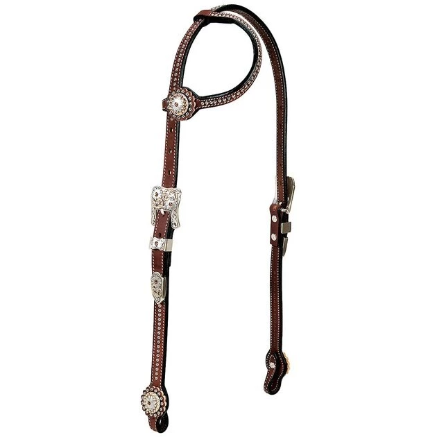Weaver Leather Stacy Westfall Showtime Sliding Ear Horse Headstall 3 Weaver Leather Stacy Westfall Showtime Sliding Ear Horse Headstall