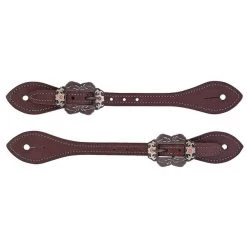 Weaver Leather Men's Flared Oiled Harness Leather Spur Straps