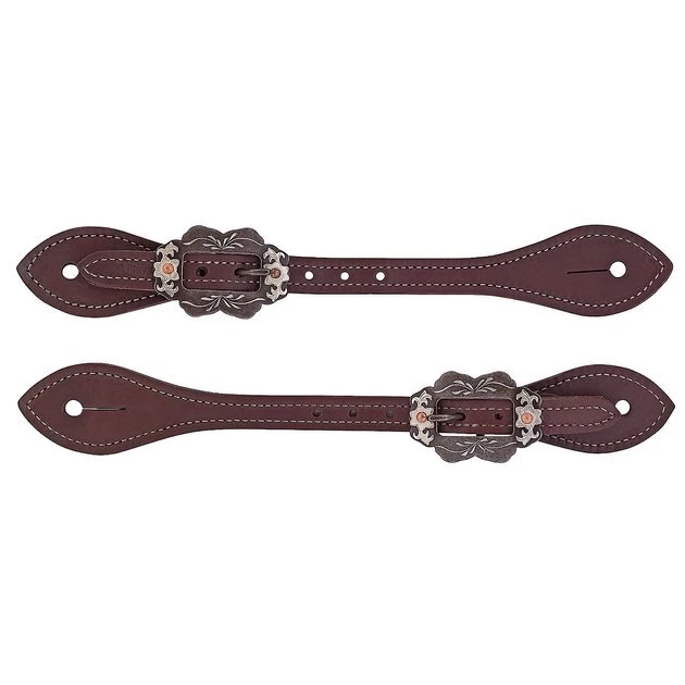 Weaver Leather Men's Flared Oiled Harness Leather Spur Straps 3 Weaver Leather Men's Flared Oiled Harness Leather Spur Straps