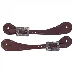Weaver Leather Men's Shaped Oiled Harness Leather Spur Straps