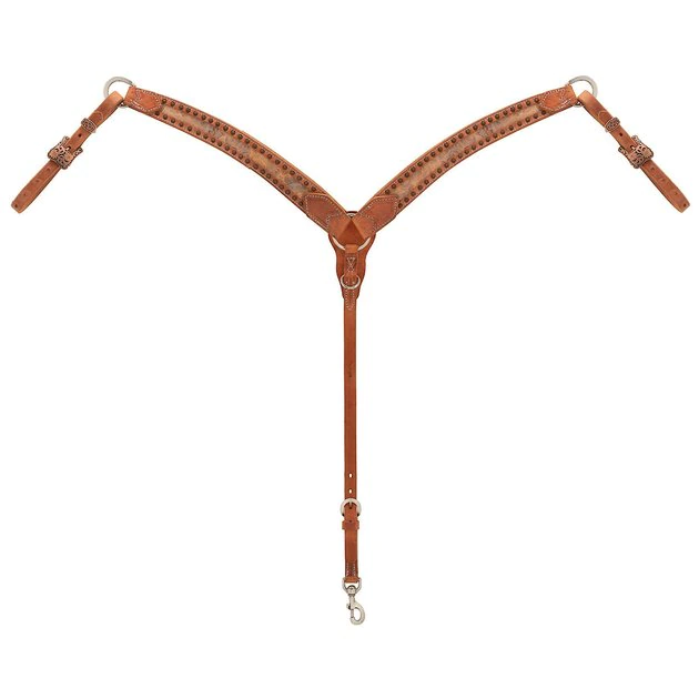 Weaver Leather Copper Blossom Contoured Horse Breast Collar 3 Weaver Leather Copper Blossom Contoured Horse Breast Collar